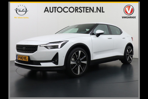 Polestar 2 Long Range 78 kWh Pano-Dak 20" Sleutelloos(Telefoon-sleutel) Adaptive-Cruise Carplay Android 360-Camera Elektr.stoelen+Geheugen  Phone-Connect.Stoel-Verwarmd 1500kg-trekvermogen OnePedal drive Licht+Zichtpakket 55.000 nieuw!! EBD RemAssist Virtual-Cockpit digiDash Uitparkeer waarschuwing Botswaarsc.syst. Autonoom-Rem Noodrem ESP TCS Hill-Assist Lane Assist Pre-Crash-Syst. Emergency-Call Keyless Ecc tot 150kw snell