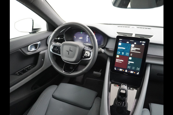 Polestar 2 Long Range 78 kWh Pano-Dak 20" Sleutelloos(Telefoon-sleutel) Adaptive-Cruise Carplay Android 360-Camera Elektr.stoelen+Geheugen  Phone-Connect.Stoel-Verwarmd 1500kg-trekvermogen OnePedal drive Licht+Zichtpakket 55.000 nieuw!! EBD RemAssist Virtual-Cockpit digiDash Uitparkeer waarschuwing Botswaarsc.syst. Autonoom-Rem Noodrem ESP TCS Hill-Assist Lane Assist Pre-Crash-Syst. Emergency-Call Keyless Ecc tot 150kw snell