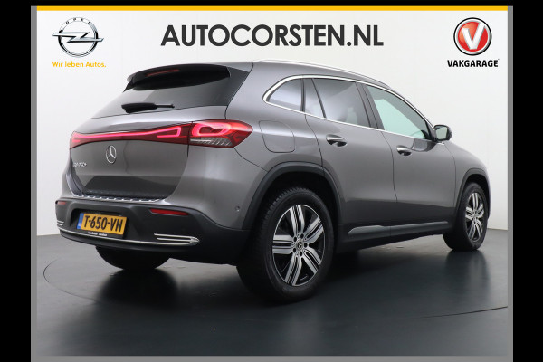Mercedes-Benz EQA 250+AUT 71kWh Pano-Dak 360°Camera Warmtepomp Elektr-Stoelen+Geheugen+Verwarmd Trekhaak Navi Mercedes & Me Apps Apple Carplay And 18" Dodehoek-assistent MBUX-infotainmentsysteem+ spraakbediening Dual-Ecc  Advance Multi-Media WiFi-vb.Licht+RegenSensor Int.Noodoproep Progressive SpoorAssist BordHerkenning Voetganger-Besch Zitcomfortpakket Alu-Dakrails Aut.Gr/Licht Actieve Rem+spoorassistent Garantie Accu tot 15-9-2031/160.000km Origineel Nederlandse Auto Nieuwprijs €56.870,-
