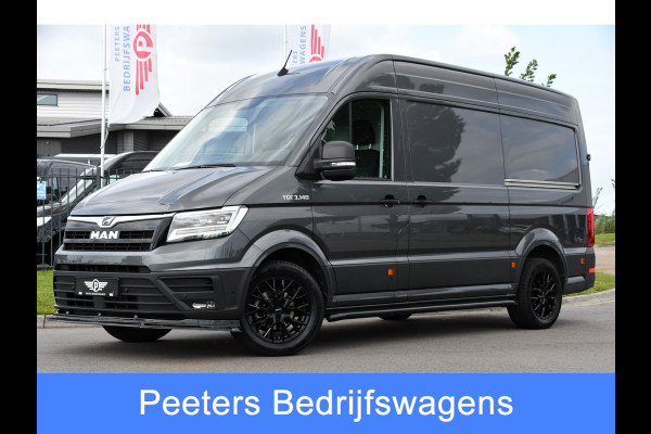 MAN TGE 3.140 35 2.0 L3H3 PB Edition Full Options, Adaptieve Cruise, Carplay, Camera, LED, 2 x Schuifdeur, Clima, Trekhaak, Automaat, Uniek!