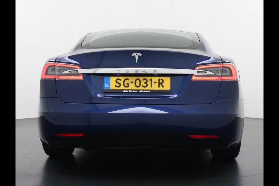 Tesla Model S 75D AWD Luchtvering AutoPilot Navi Panoramadak Camera Led Elektr.Stuur en Stoel+Geheugen+Spiegels+verwarmd Elektr.Achterklep Key 19"Lmv 4WD WiFi Rijstrookhulp Bordherkenning ACC ESP Dodehoek Detector Mistlampen NVIDIA®Tegra® Processor HomeLink 5 Origineel Nederlandse Tesla Nieuwprijs €87.150 Garantie op de accu/motor tot 29-03-2026/240.000km