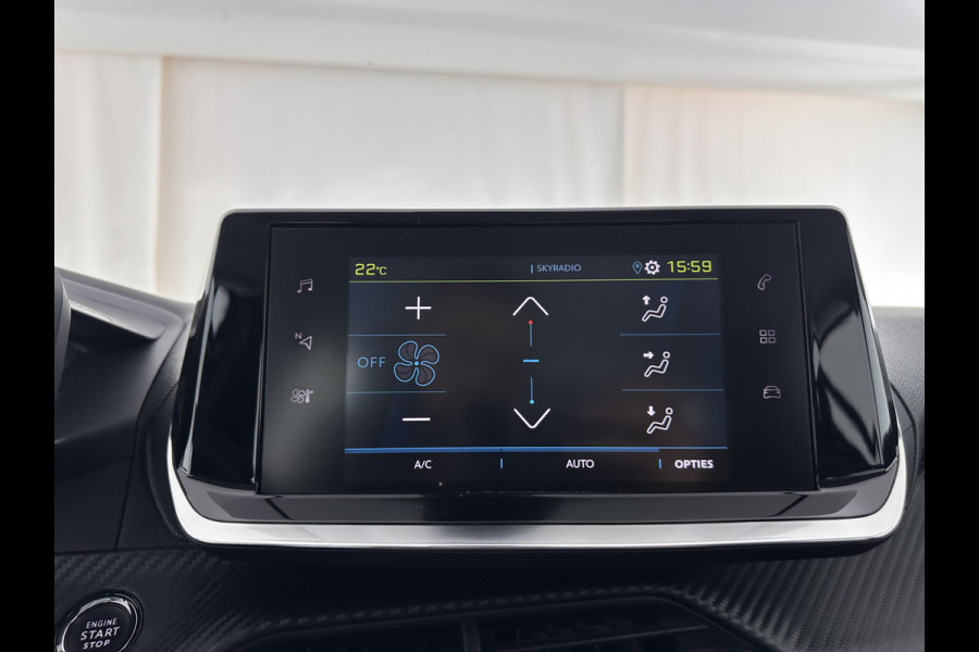 Peugeot e-208 EV Allure 50 kWh (INCL-BTW) Aut.*LEATHER-FABRIC | DIGI-COCKPIT | CARPLAY | LANE-ASSIST | KEYLESS | CCS-FASTLOADER | CAMERA | ECC | PDC | LANE-ASSIST | CRUISE | COMFORT-SEATS | DAB | 16"ALU*