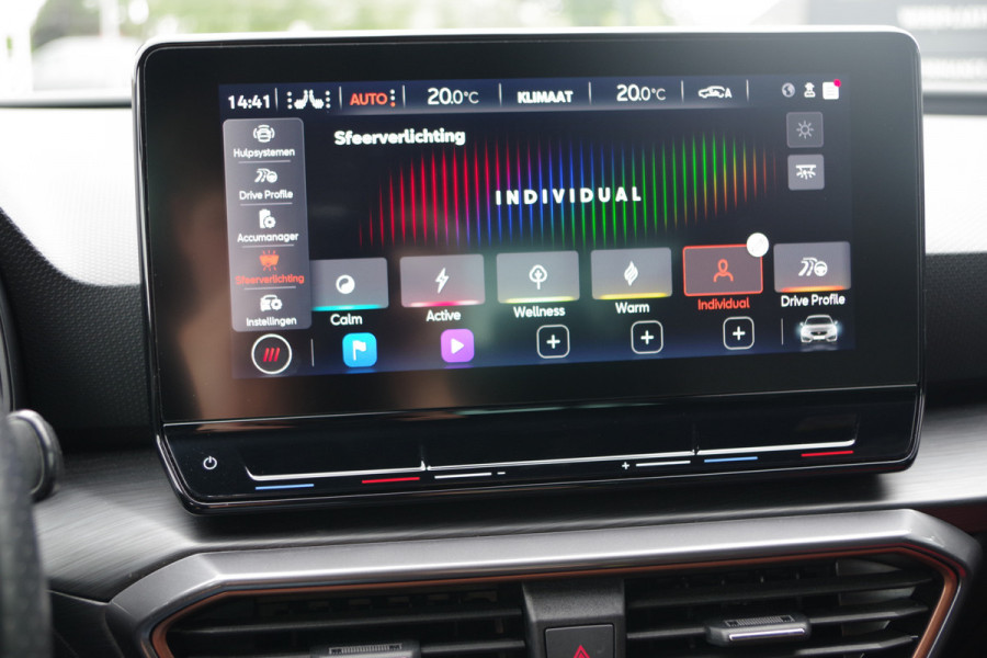 CUPRA Leon 1.4 e-Hybrid 204 PK VZ Adrenaline PHEV, Stoelverwarming, Kuipstoelen, Carplay, Sfeerverlichting