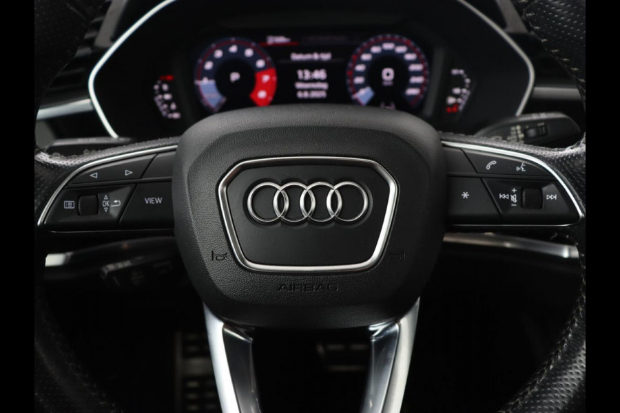 Audi Q3 35 TFSI S Line Pro Line S | Panoramadak | Stoelverwarming | Adaptive cruise | Carplay | Trekhaak | Keyless | Virual Cockpit | Half leder | DAB | Full LED
