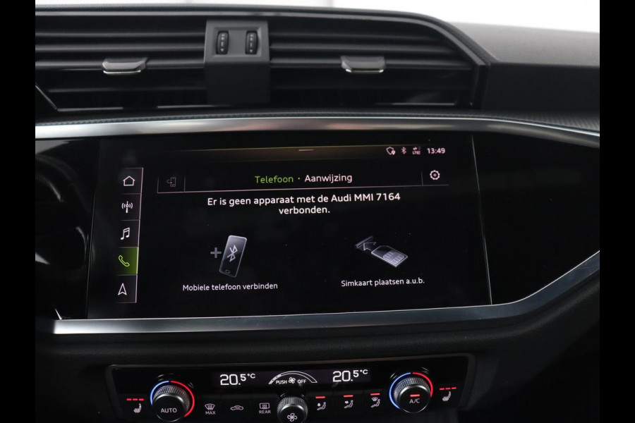 Audi Q3 35 TFSI S Line Pro Line S | Panoramadak | Stoelverwarming | Adaptive cruise | Carplay | Trekhaak | Keyless | Virual Cockpit | Half leder | DAB | Full LED