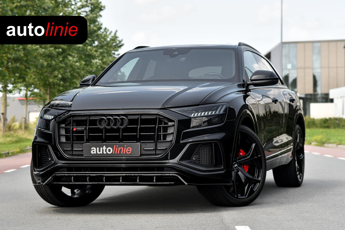 Audi Q8 55 TFSI e quattro 3x S-Line. RS stoelen, Softcl, Luchtv, B&O, Trekh, Matrix, Sfeer, 23'', Camera, CarPlay! Audi Q8 55 TFSI e quattro 3x S-Line. RS stoelen, Softcl, Luchtv, B&O, Trekh, Matrix, Sfeer, 23'', Camera, CarPlay!