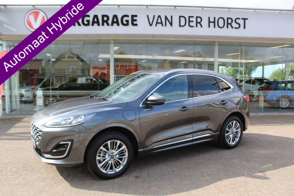 Ford Kuga 2.5 PHEV Vignale, Zeer veel comfort voor weinig Leder bekleding , winter pack , Camera , Navigatie , Cruis LED dag rijverlichting , 1500kg trekgewicht