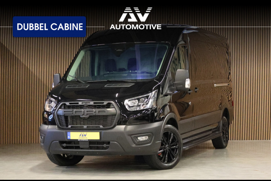Ford Transit 350 2.0 TDCI L3H2 165PK AUT Limited DC | 7-Zitter | L+R Schuifdeur | 360 Camera | ACC | Navigatie | Bi-Xenon | Lane assist | BLIS | CarPlay | Stoelverwarming | Stuurwielverwarming | Dubbel Cabine | Facelift model MY2025