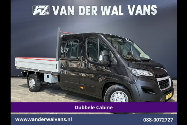 Peugeot Boxer 2.2 Blue HDi 140 pk Pick up 7 Persoons Dubbele cabine open laadbak Euro6 Airco | 7-Zits | 3000kg trekvermogen