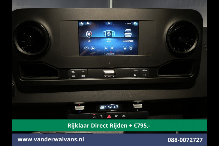 Mercedes-Benz Sprinter 317 CDI 170pk L3H2 Euro6 *Rijklaar Direct Rijden* Airco | MBUX | Camera | Navigatie | Trekhaak | Cruisecontrol Parkeersensoren, Bijrijdersbank, MBUX