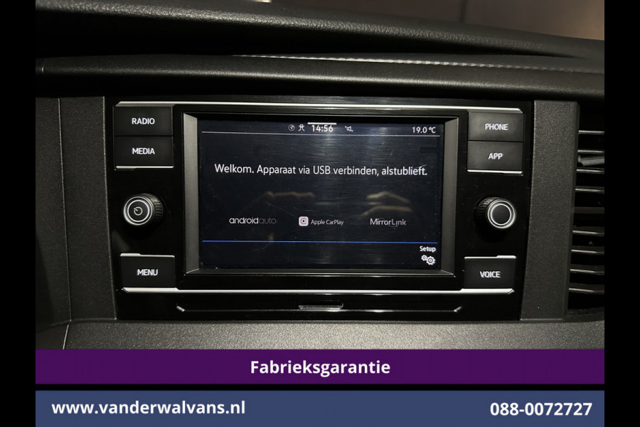 Volkswagen Transporter 2.0 TDI L2H1 Fabrieksgarantie Euro6 # Airco | Apple Carplay | Trekhaak | Cruisecontrol Android Auto, Parkeersensoren, Sidebars, Bijrijdersbank