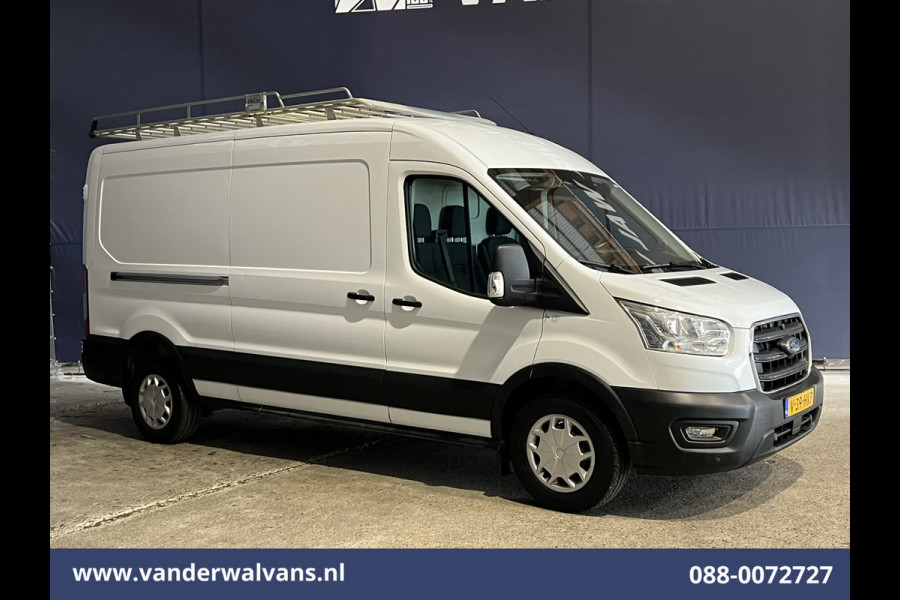 Ford Transit 2.0 TDCI 131pk L3H2 Euro6 # Airco | 2800kg Trekhaak | Imperiaal | LED | Trap | Cruisecontrol Parkeersensoren, Bijrijdersbank