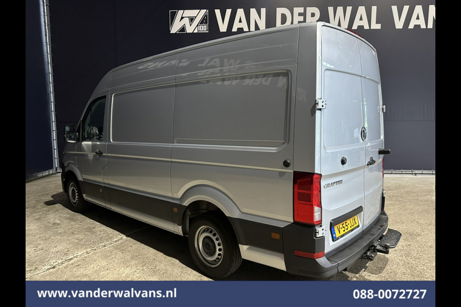 Volkswagen Crafter 2.0 TDI 140pk L3H3 L2H2 Euro6 Airco | 3000kg Trekhaak | Navigatie | Apple Carplay Android auto, Bijrijdersbank, zilver