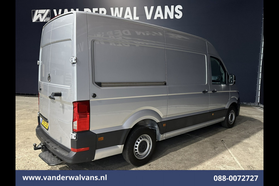 Volkswagen Crafter 2.0 TDI 140pk L3H3 L2H2 Euro6 Airco | 3000kg Trekhaak | Navigatie | Apple Carplay Android auto, Bijrijdersbank, zilver