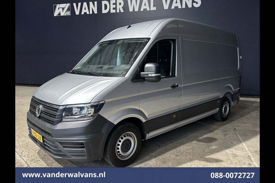 Volkswagen Crafter 2.0 TDI 140pk L3H3 L2H2 Euro6 Airco | 3000kg Trekhaak | Navigatie | Apple Carplay Android auto, Bijrijdersbank, zilver