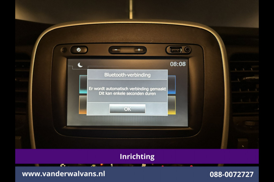 Renault Trafic 1.6 dCi L1H1 inrichting Euro6 Airco | Navigatie | Cruisecontrol | Trekhaak Parkeersensoren, Bijrijdersbank