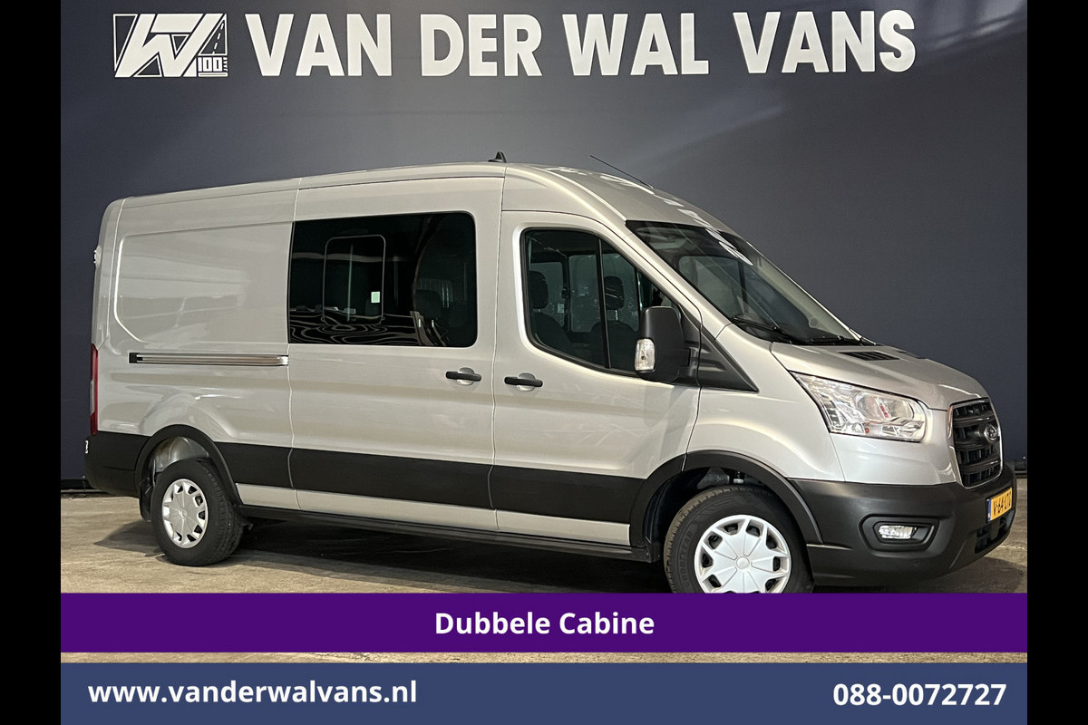 Ford Transit 2.0 TDCI 131pk L3H2 Dubbele Cabine Euro6 Airco | 6-Zits | LED | 2500kg Trekhaak | Cruisecontrol Verwarmde voorruit, Parkeersensoren