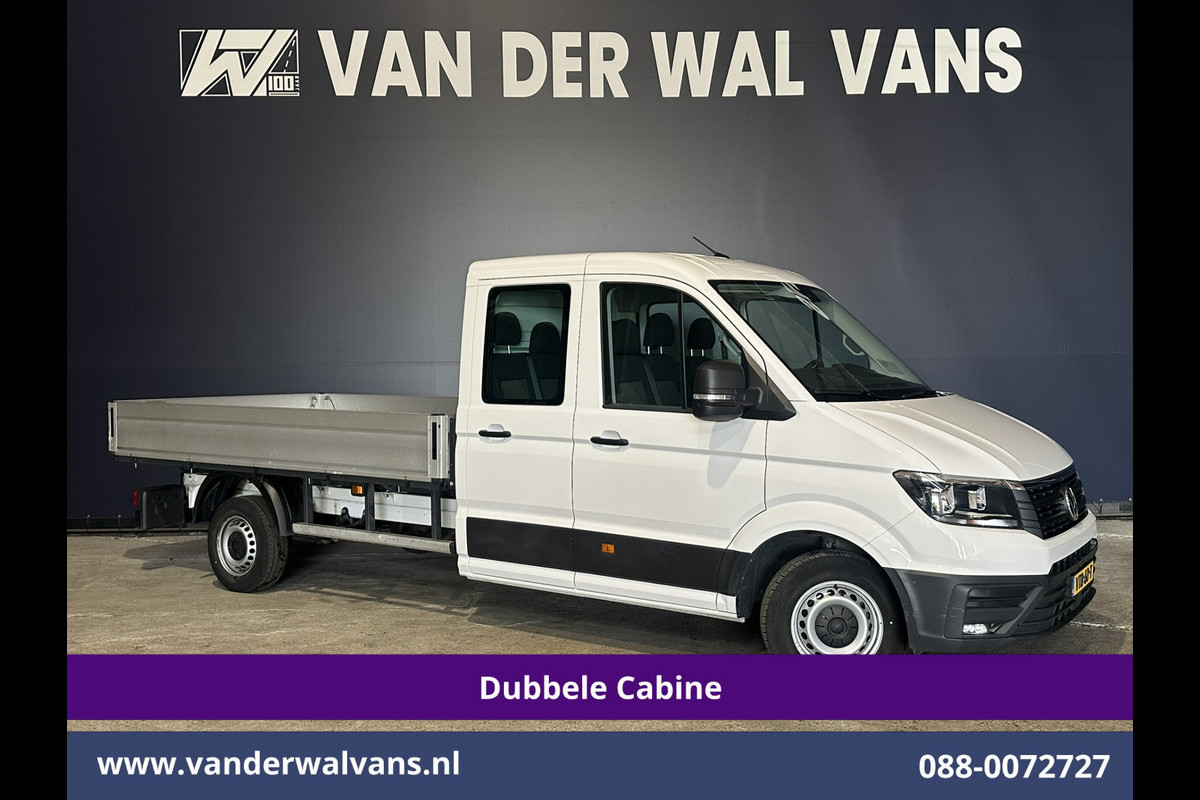 Volkswagen Crafter 2.0 TDI 140 pk Pick up Open laadbak Dubbele Cabine Euro6 Airco | 7-Zits | Navigatie | 2800kg Trekhaak Apple Carplay, Android Auto, Cruisecontrol, Chauffeursstoel Volkswagen Crafter 2.0 TDI 140 pk Pick up Open laadbak Dubbele Cabine Euro6 Airco | 7-Zits | Navigatie | 2800kg Trekhaak Apple Carplay, Android Auto, Cruisecontrol, Chauffeursstoel