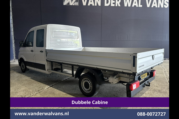 Volkswagen Crafter 2.0 TDI 140 pk Pick up Open laadbak Dubbele Cabine Euro6 Airco | 7-Zits | Navigatie | 2800kg Trekhaak Apple Carplay, Android Auto, Cruisecontrol, Chauffeursstoel