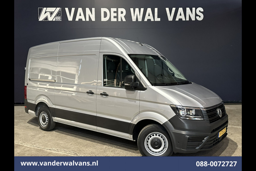Volkswagen Crafter 2.0 TDI 141pk L3H3 L2H2 Euro6 Airco | Camera | Navigatie | Android Auto | Stoelverwarming Parkeersensoren, Bijrijdersbank, 3000kg trekvermogen, zilver