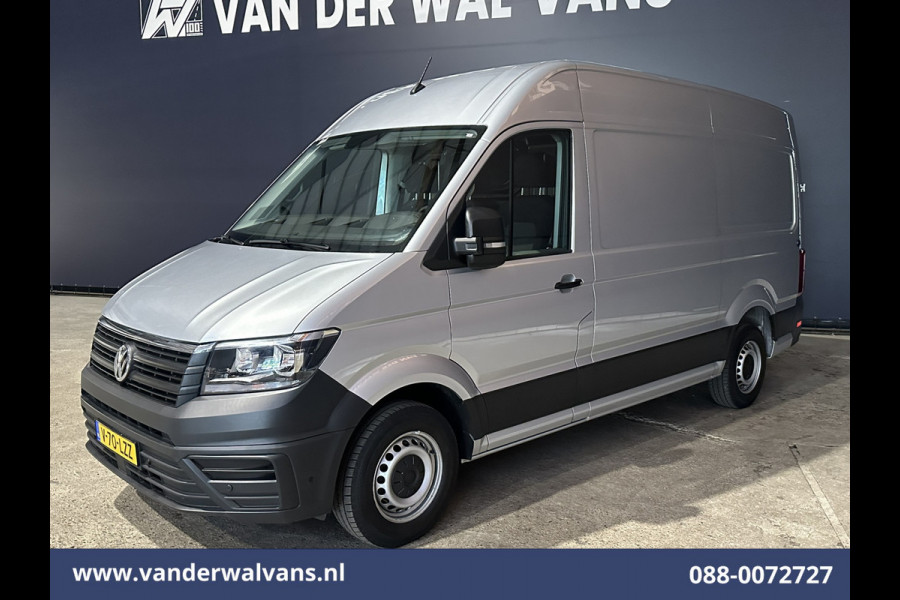 Volkswagen Crafter 2.0 TDI 141pk L3H3 L2H2 Euro6 Airco | Camera | Navigatie | Android Auto | Stoelverwarming Parkeersensoren, Bijrijdersbank, 3000kg trekvermogen, zilver