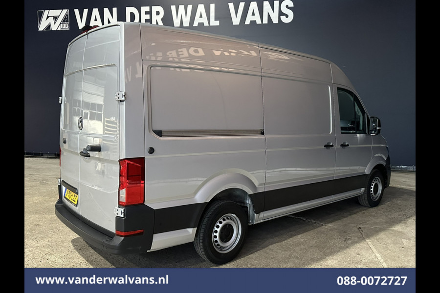 Volkswagen Crafter 2.0 TDI 141pk L3H3 L2H2 Euro6 Airco | Camera | Navigatie | Android Auto | Stoelverwarming Parkeersensoren, Bijrijdersbank, 3000kg trekvermogen, zilver