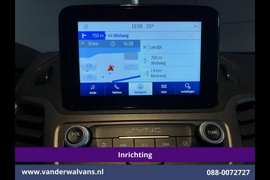 Ford Transit Connect 1.5 EcoBlue 100pk L2H1 Inrichting Euro6 Airco | Camera | Navigatie | Android Auto | Cruisecontrol Parkeersensoren, Stoelverwarming, Verwarmde voorruit