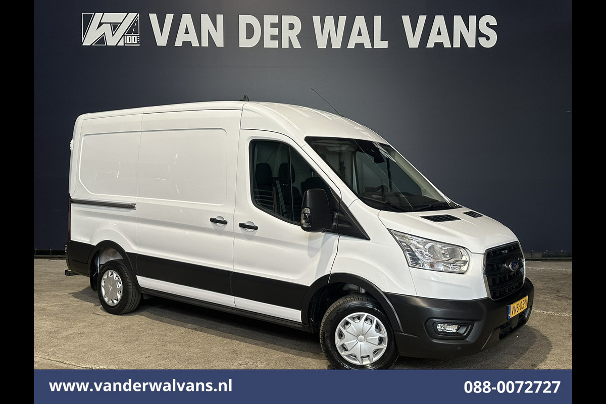 Ford Transit 2.0 TDCI 130pk L2H2 Euro6 Airco | Camera | Android Auto | Cruisecontrol | 2550kg Trekhaak Elektrisch verstelbare bestuurdersstoel, Verwarmde voorruit, Parkeersensoren, Bijrijdersbank, Parkeersensoren