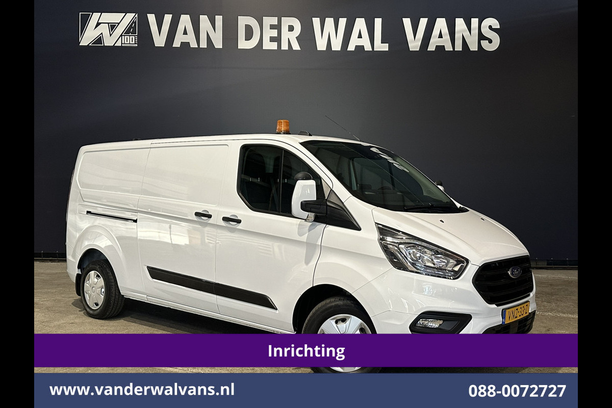 Ford Transit Custom 2.0 TDCI 130pk L2H1 Inrichting Euro6 Airco | Camera | LED | Apple Carplay | Android Auto | 2800kg Trekhaak Cruisecontrol, Parkeersensoren, Verwarmde voorruit, Bijrijdersbank