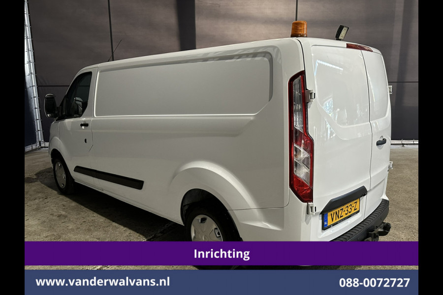 Ford Transit Custom 2.0 TDCI 130pk L2H1 Inrichting Euro6 Airco | Camera | LED | Apple Carplay | Android Auto | 2800kg Trekhaak Cruisecontrol, Parkeersensoren, Verwarmde voorruit, Bijrijdersbank