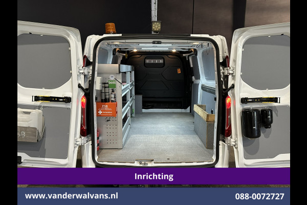 Ford Transit Custom 2.0 TDCI 130pk L2H1 Inrichting Euro6 Airco | Camera | LED | Apple Carplay | Android Auto | 2800kg Trekhaak Cruisecontrol, Parkeersensoren, Verwarmde voorruit, Bijrijdersbank