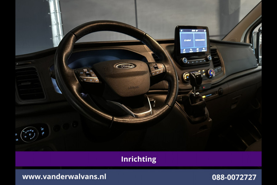 Ford Transit Custom 2.0 TDCI 130pk L2H1 Inrichting Euro6 Airco | Camera | LED | Apple Carplay | Android Auto | 2800kg Trekhaak Cruisecontrol, Parkeersensoren, Verwarmde voorruit, Bijrijdersbank