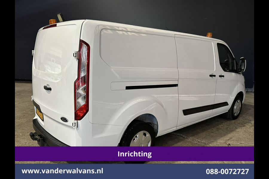 Ford Transit Custom 2.0 TDCI 130pk L2H1 Inrichting Euro6 Airco | Camera | LED | Apple Carplay | Android Auto | 2800kg Trekhaak Cruisecontrol, Parkeersensoren, Verwarmde voorruit, Bijrijdersbank