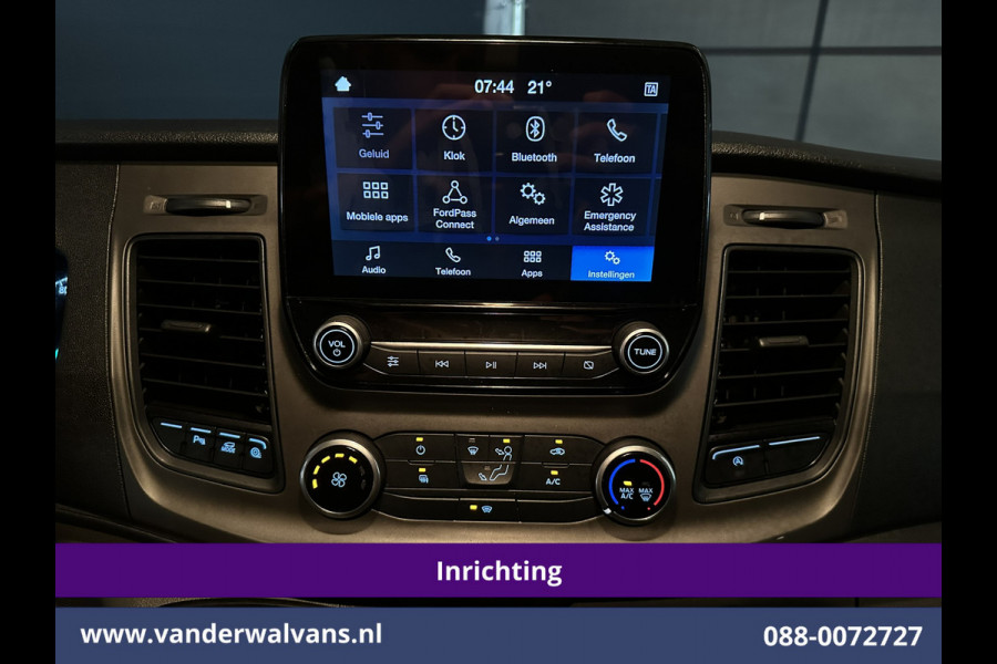 Ford Transit Custom 2.0 TDCI 130pk L2H1 Inrichting Euro6 Airco | Camera | LED | Apple Carplay | Android Auto | 2800kg Trekhaak Cruisecontrol, Parkeersensoren, Verwarmde voorruit, Bijrijdersbank