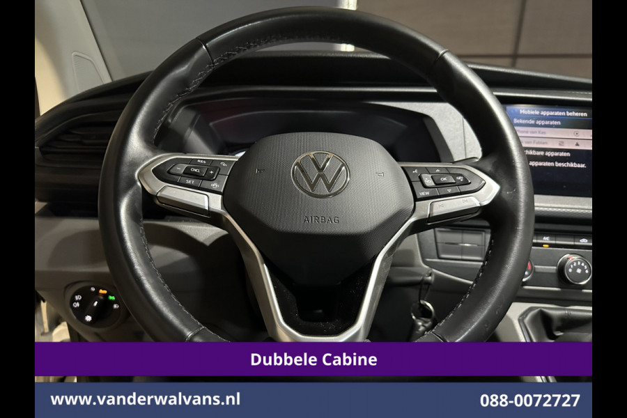 Volkswagen Transporter 2.0 TDI L2H1 Dubbele Cabine Euro6 Airco | 5-Zits | Navigatie | Trekhaak | Apple Carplay Android Auto, Cruisecontrol, Parkeersensoren