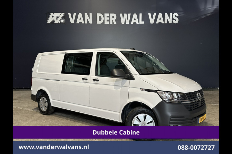 Volkswagen Transporter 2.0 TDI L2H1 Dubbele Cabine Euro6 Airco | 5-Zits | Navigatie | Trekhaak | Apple Carplay Android Auto, Cruisecontrol, Parkeersensoren