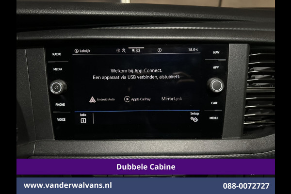 Volkswagen Transporter 2.0 TDI L2H1 Dubbele Cabine Euro6 Airco | 5-Zits | Navigatie | Trekhaak | Apple Carplay Android Auto, Cruisecontrol, Parkeersensoren