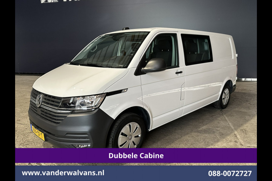 Volkswagen Transporter 2.0 TDI L2H1 Dubbele Cabine Euro6 Airco | 5-Zits | Navigatie | Trekhaak | Apple Carplay Android Auto, Cruisecontrol, Parkeersensoren