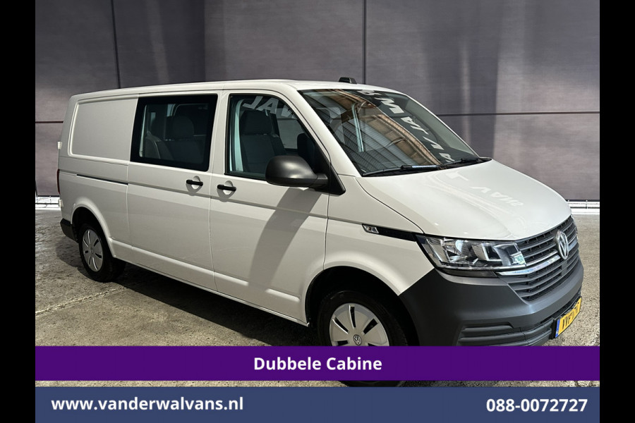 Volkswagen Transporter 2.0 TDI L2H1 Dubbele Cabine Euro6 Airco | 5-Zits | Navigatie | Trekhaak | Apple Carplay Android Auto, Cruisecontrol, Parkeersensoren