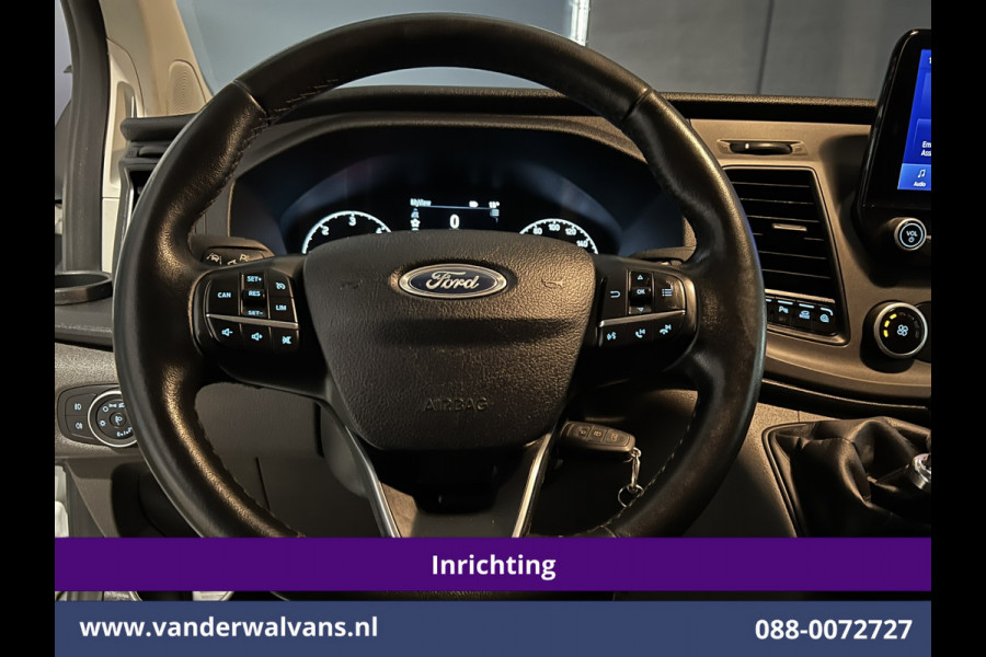 Ford Transit Custom 2.0 TDCI L2H1 Inrichting Euro6 Airco | Navigatie | Camera | LED | Cruisecontrol Parkeersensoren, Verwarmde voorruit, Stoelverwarming, Bijrijdersbank, 2800kg trekvermogen