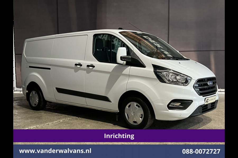 Ford Transit Custom 2.0 TDCI L2H1 Inrichting Euro6 Airco | Navigatie | Camera | LED | Cruisecontrol Parkeersensoren, Verwarmde voorruit, Stoelverwarming, Bijrijdersbank, 2800kg trekvermogen