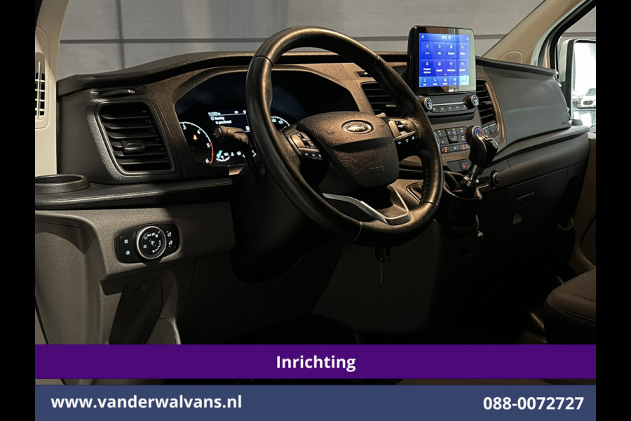 Ford Transit Custom 2.0 TDCI L2H1 Inrichting Euro6 Airco | Navigatie | Camera | LED | Cruisecontrol Parkeersensoren, Verwarmde voorruit, Stoelverwarming, Bijrijdersbank, 2800kg trekvermogen