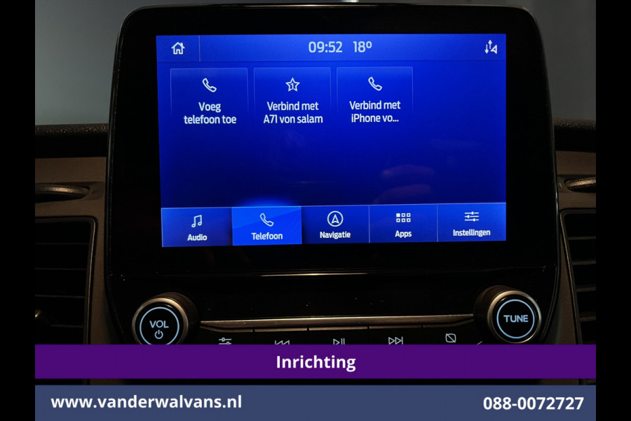 Ford Transit Custom 2.0 TDCI L2H1 Inrichting Euro6 Airco | Navigatie | Camera | LED | Cruisecontrol Parkeersensoren, Verwarmde voorruit, Stoelverwarming, Bijrijdersbank, 2800kg trekvermogen
