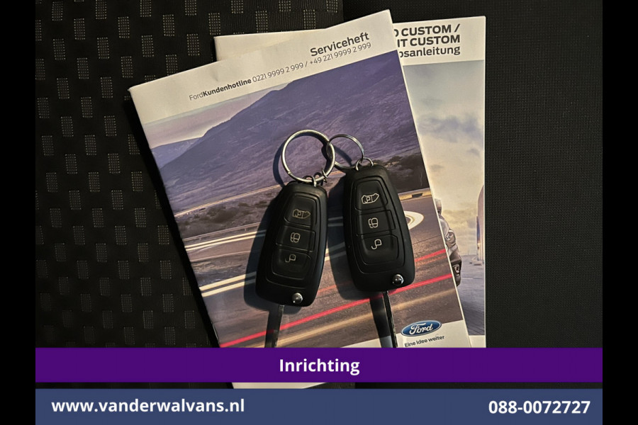 Ford Transit Custom 2.0 TDCI L2H1 Inrichting Euro6 Airco | Navigatie | Camera | LED | Cruisecontrol Parkeersensoren, Verwarmde voorruit, Stoelverwarming, Bijrijdersbank, 2800kg trekvermogen