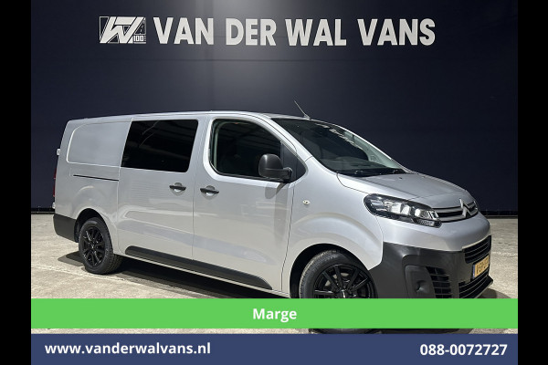 Citroën Jumpy 2.0 BlueHDI **MARGE, GEEN BTW** 123pk L3H1 XL Dubbele cabine Euro6 *Rijklaar Direct Rijden* Airco | Apple Carplay Navigatie, Cruisecontrol, 2500kg Trekhaak, Parkeersensoren, 5-Zits, lichtmetalen velgen