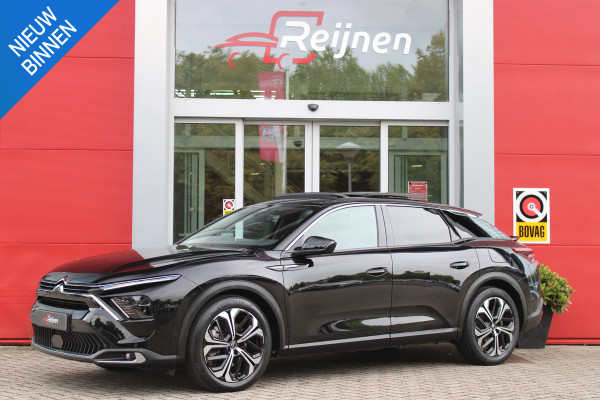Citroën C5 X 1.6 PHEV 225PK SHINE PACK | PANORAMISCH SCHUIF / KANTELDAK | ELEKTRISCHE VOORSTOELEN MET GEHEUGEN | VOORSTOEL VENTILATIE | VOORSTOEL VERWARMING | VOORSTOELEN MET MASSAGE FUNCTIE | LEDEREN BEKLEDING | STUUR VERWARMING | DRAADLOOS APPLE CARPLAY / ANDROID AUTO | 360° CAMERA | KEYLESS ENTRY / START | 19"LICHTMETALEN VELGEN | ELEKTRISCH BEDIENBARE ACHTERKLEP MET HANDSFREE FUNCTIE | HEADUP DISPLAY |