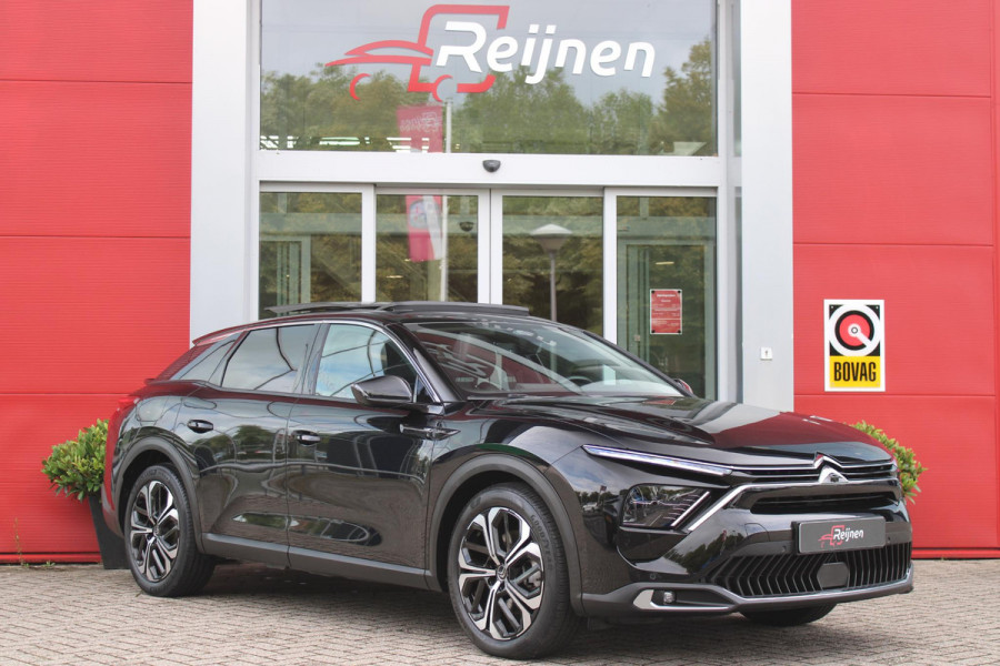 Citroën C5 X 1.6 PHEV 225PK SHINE PACK | PANORAMISCH SCHUIF / KANTELDAK | ELEKTRISCHE VOORSTOELEN MET GEHEUGEN | VOORSTOEL VENTILATIE | VOORSTOEL VERWARMING | VOORSTOELEN MET MASSAGE FUNCTIE | LEDEREN BEKLEDING | STUUR VERWARMING | DRAADLOOS APPLE CARPLAY / ANDROID AUTO | 360° CAMERA | KEYLESS ENTRY / START | 19"LICHTMETALEN VELGEN | ELEKTRISCH BEDIENBARE ACHTERKLEP MET HANDSFREE FUNCTIE | HEADUP DISPLAY |