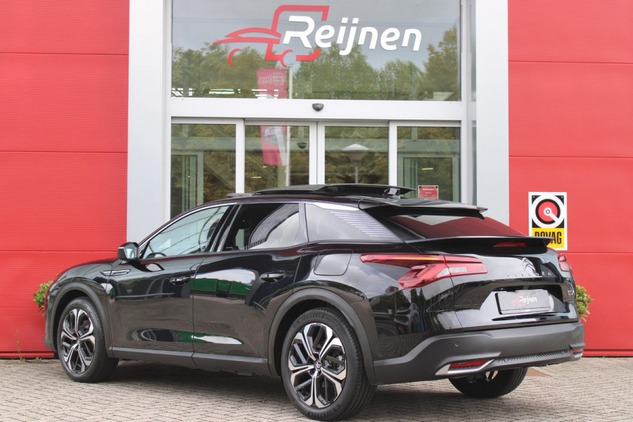 Citroën C5 X 1.6 PHEV 225PK SHINE PACK | PANORAMISCH SCHUIF / KANTELDAK | ELEKTRISCHE VOORSTOELEN MET GEHEUGEN | VOORSTOEL VENTILATIE | VOORSTOEL VERWARMING | VOORSTOELEN MET MASSAGE FUNCTIE | LEDEREN BEKLEDING | STUUR VERWARMING | DRAADLOOS APPLE CARPLAY / ANDROID AUTO | 360° CAMERA | KEYLESS ENTRY / START | 19"LICHTMETALEN VELGEN | ELEKTRISCH BEDIENBARE ACHTERKLEP MET HANDSFREE FUNCTIE | HEADUP DISPLAY |