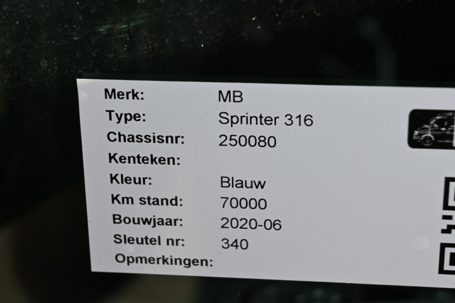 Mercedes-Benz Sprinter 316 CDI L2H2 3500 KG trekhaak, MBUX met navigatie en camera, Standkachel