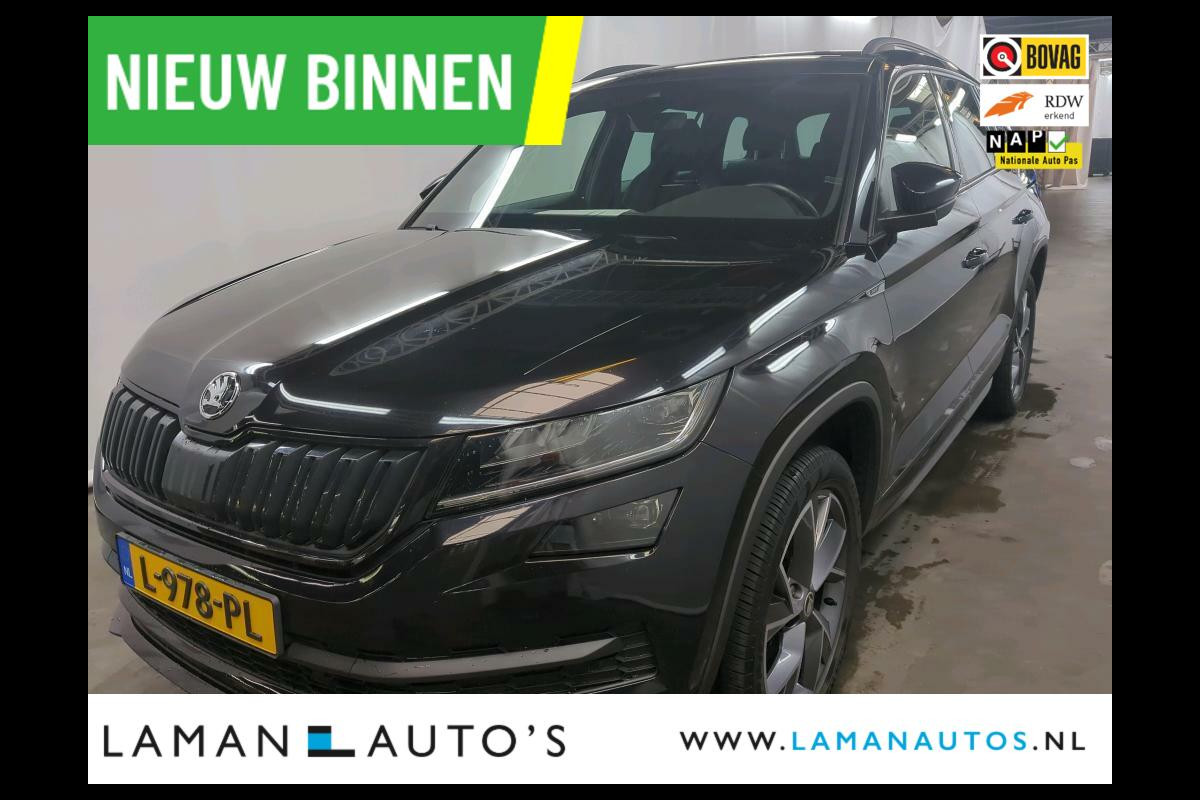 Škoda Kodiaq 1.5 TSI 150pk DSG Sportline Business Aut. | Black Edition Virtual Leder/Alcantara CarPlay Canton 19" Triglav LMV ECC Navi LED AC